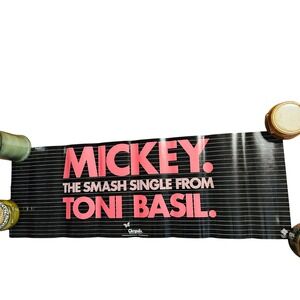 Toni Basil Mickey Vintage 1982 Promo Album Poster‎ 12x35 Chrysalis Pop Rock